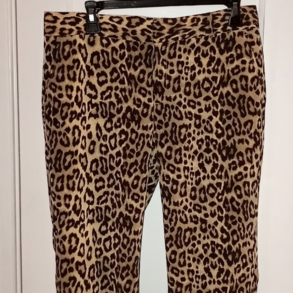 Banana Republic leopard print pants size 10P